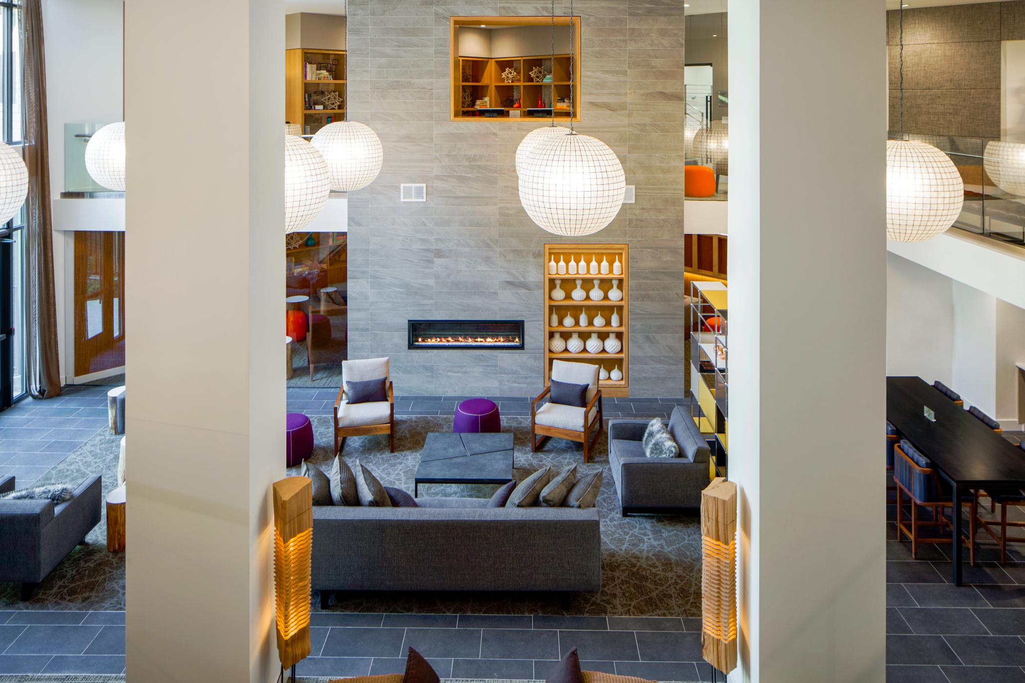 Lobby with ample seating arrangements