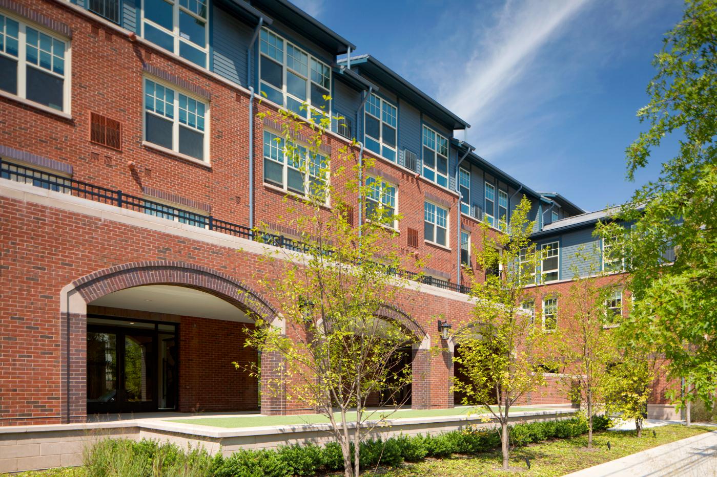 Side view of the building exterior