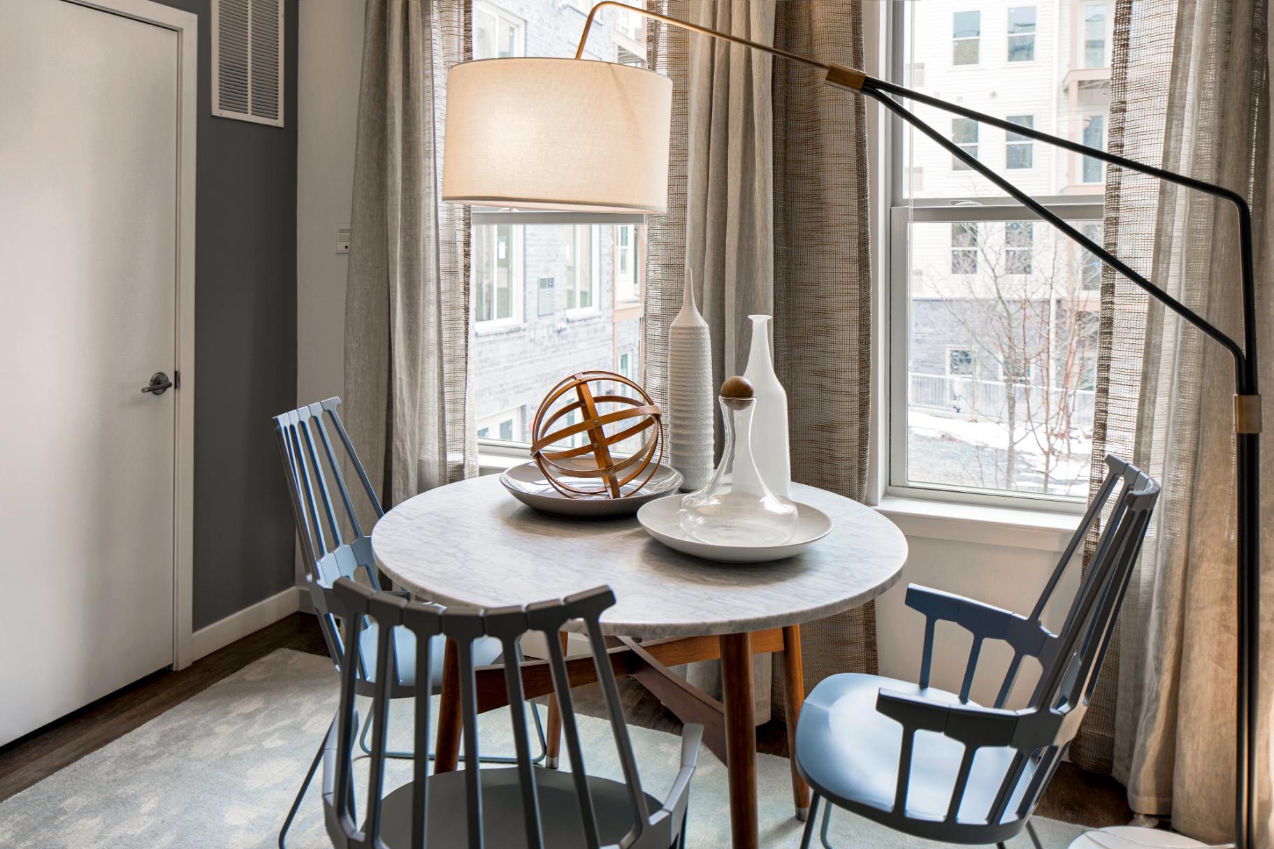 Dining table next to window