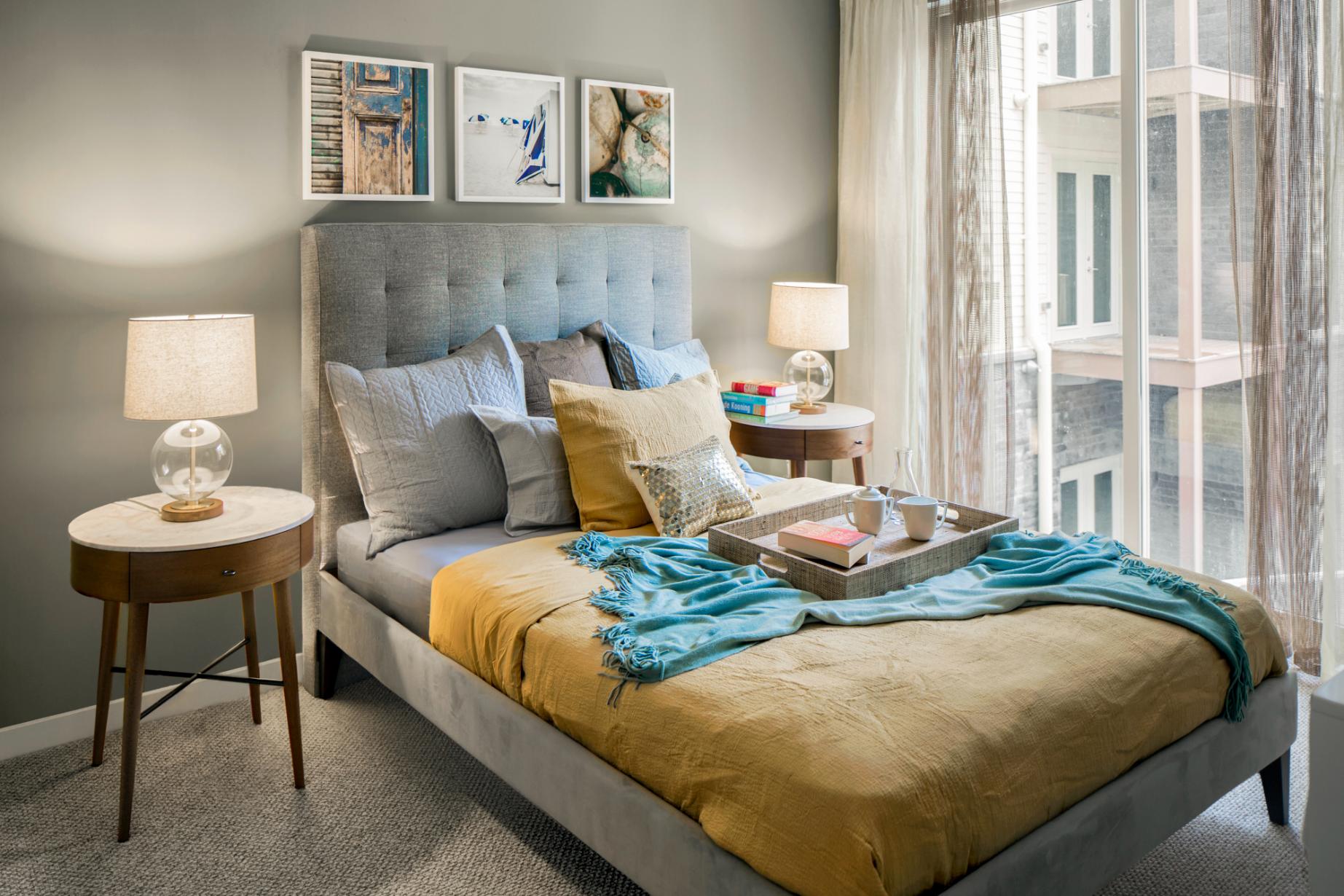 Second bedroom with bed and furniture